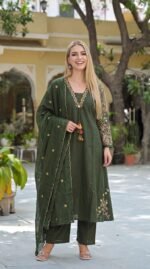Cotton Heavy Embroidery Sleeves 3pc set - Image 3