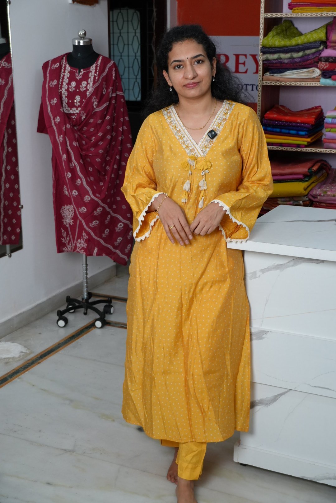 2026/09/1000408010.jpg Premium Muslin 2Pc Dress - Image 1