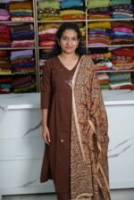 Cotton Angarakha Kalamkari 3pc set