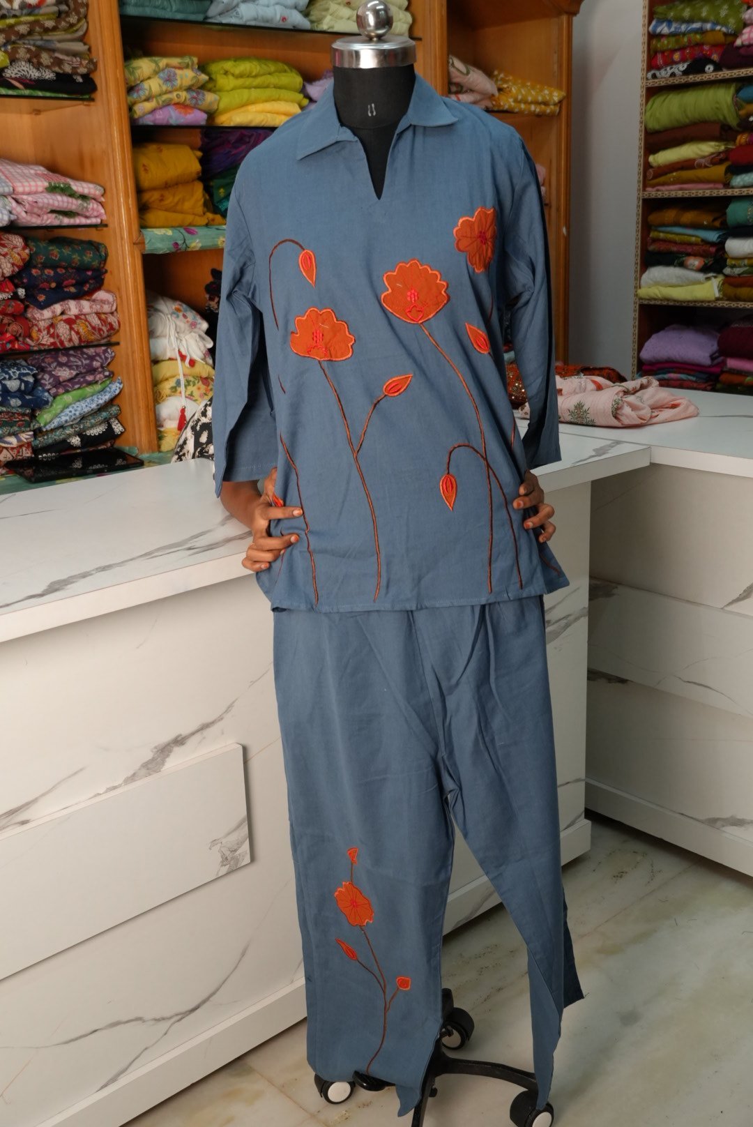 2026/09/1000408118-1.jpg Premium Cotton Co-Ord set - Image 1