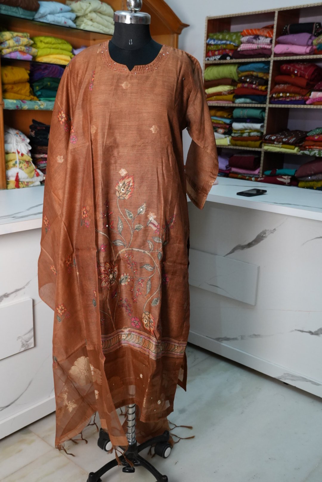 2026/09/1000408140.jpg Handloom Premium Cotton 3PC Dress - Image 1